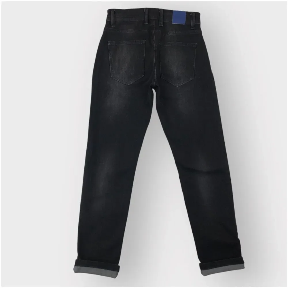 Mugsy Mags Jeans Mens Size 30x32 Faded Black‎ Washed Stretch Denim Tapered Leg